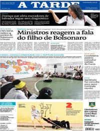 Capa do jornal A Tarde 23/10/2018