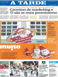 Capa do jornal A Tarde 23/12/2018