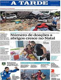 Capa do jornal A Tarde 24/12/2018