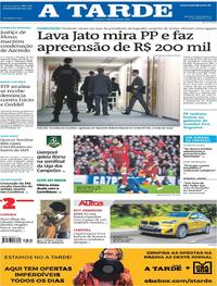 Capa do jornal A Tarde 25/04/2018