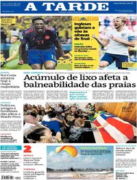 Capa do jornal A Tarde 25/06/2018