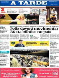 Capa do jornal A Tarde 26/01/2018