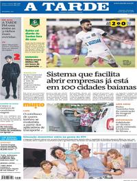 Capa do jornal A Tarde 26/08/2018
