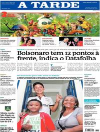 Capa do jornal A Tarde 26/10/2018