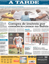 Capa do jornal A Tarde 27/01/2018