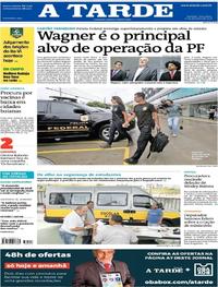 Capa do jornal A Tarde 27/02/2018