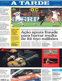 Capa do jornal A Tarde 27/07/2018