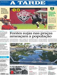 Capa do jornal A Tarde 27/08/2018