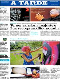 Capa do jornal A Tarde 27/11/2018