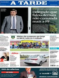 Capa do jornal A Tarde 28/02/2018