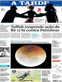Capa do jornal A Tarde 28/07/2018