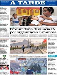 Capa do jornal A Tarde 28/08/2018