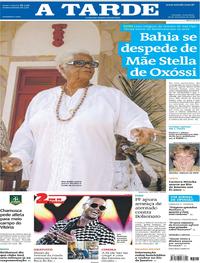 Capa do jornal A Tarde 29/12/2018