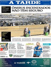 Capa do jornal A Tarde 30/01/2018