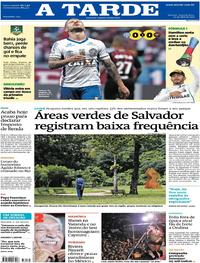 Capa do jornal A Tarde 30/04/2018
