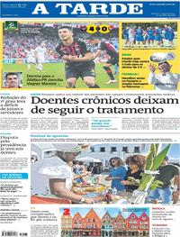 Capa do jornal A Tarde 30/07/2018