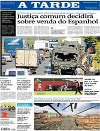 Capa do jornal A Tarde 31/05/2018
