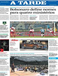 Capa do jornal A Tarde 31/10/2018