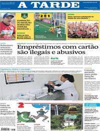 Capa do jornal A Tarde 01/04/2019