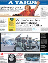 Capa do jornal A Tarde 01/05/2019
