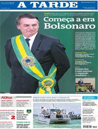 Capa do jornal A Tarde 02/01/2019