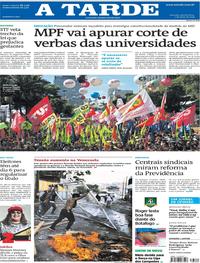 Capa do jornal A Tarde 02/05/2019
