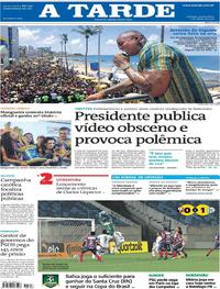 Capa do jornal A Tarde 07/03/2019
