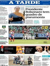 Capa do jornal A Tarde 08/02/2019