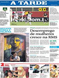 Capa do jornal A Tarde 08/03/2019