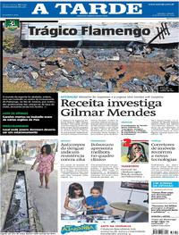 Capa do jornal A Tarde 09/02/2019