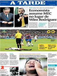 Capa do jornal A Tarde 09/04/2019