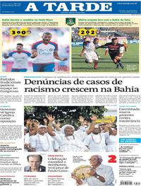 Capa do jornal A Tarde 11/02/2019