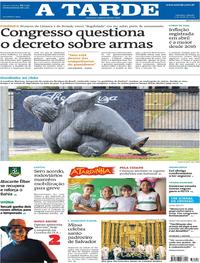 Capa do jornal A Tarde 11/05/2019