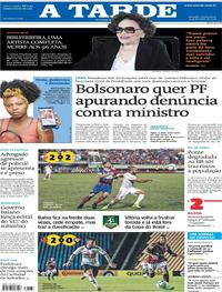 Capa do jornal A Tarde 14/02/2019