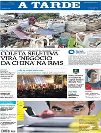 Capa do jornal A Tarde 14/04/2019
