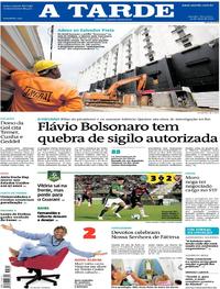 Capa do jornal A Tarde 14/05/2019