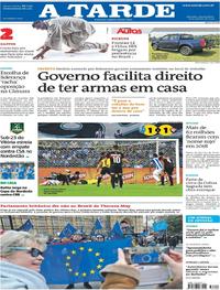 Capa do jornal A Tarde 16/01/2019