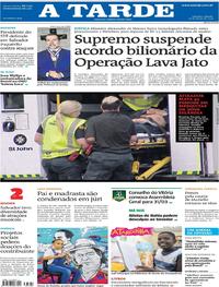 Capa do jornal A Tarde 16/03/2019