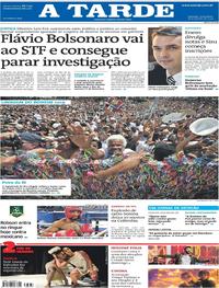Capa do jornal A Tarde 18/01/2019