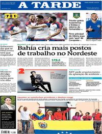 Capa do jornal A Tarde 24/01/2019