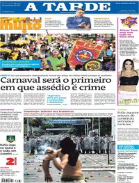 Capa do jornal A Tarde 24/02/2019