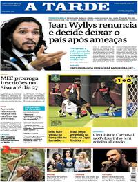 Capa do jornal A Tarde 25/01/2019