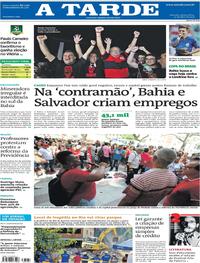 Capa do jornal A Tarde 25/04/2019