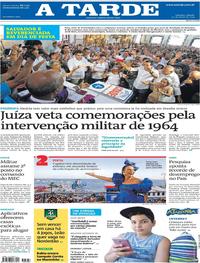 Capa do jornal A Tarde 30/03/2019