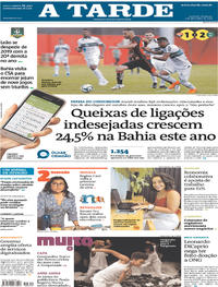 Capa do jornal A Tarde 01/12/2019