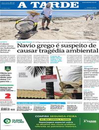 Capa do jornal A Tarde 02/11/2019
