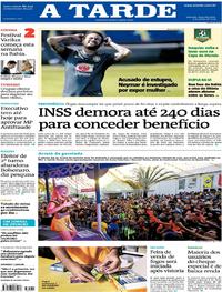 Capa do jornal A Tarde 03/06/2019