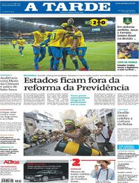 Capa do jornal A Tarde 03/07/2019