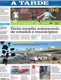 Capa do jornal A Tarde 06/11/2019