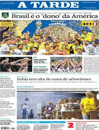 Capa do jornal A Tarde 08/07/2019